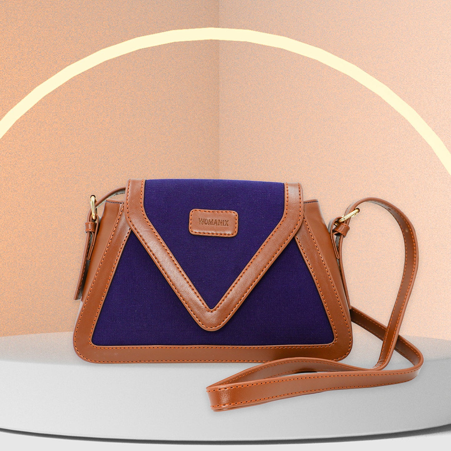 Canvas Sling Bag For Casual Use, Shoulder Sling Bag with Adjustable Strap