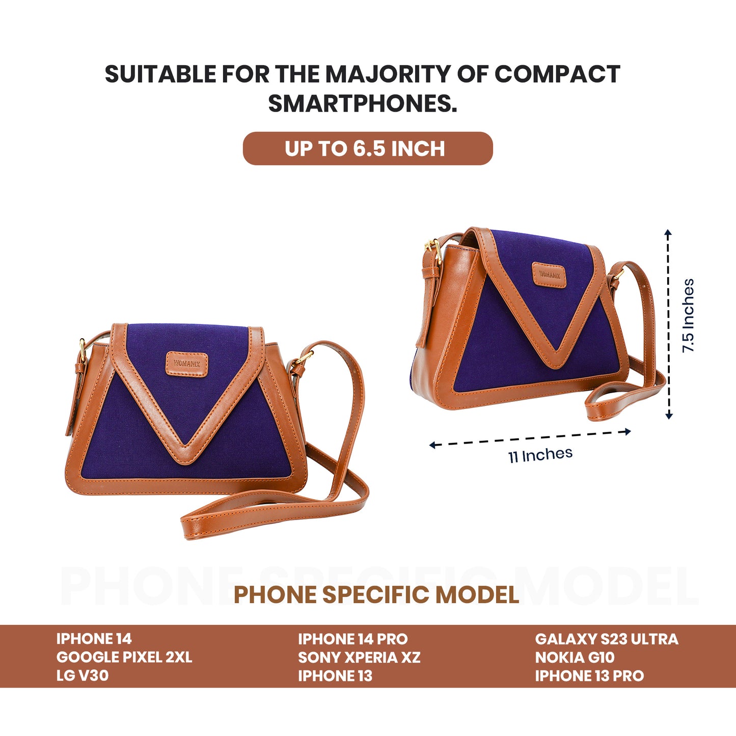 Canvas Sling Bag For Casual Use, Shoulder Sling Bag with Adjustable Strap