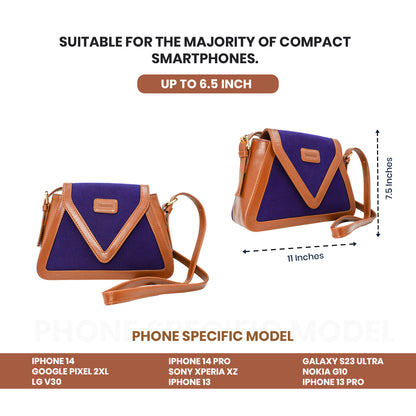 Canvas Sling Bag For Casual Use, Shoulder Sling Bag with Adjustable Strap
