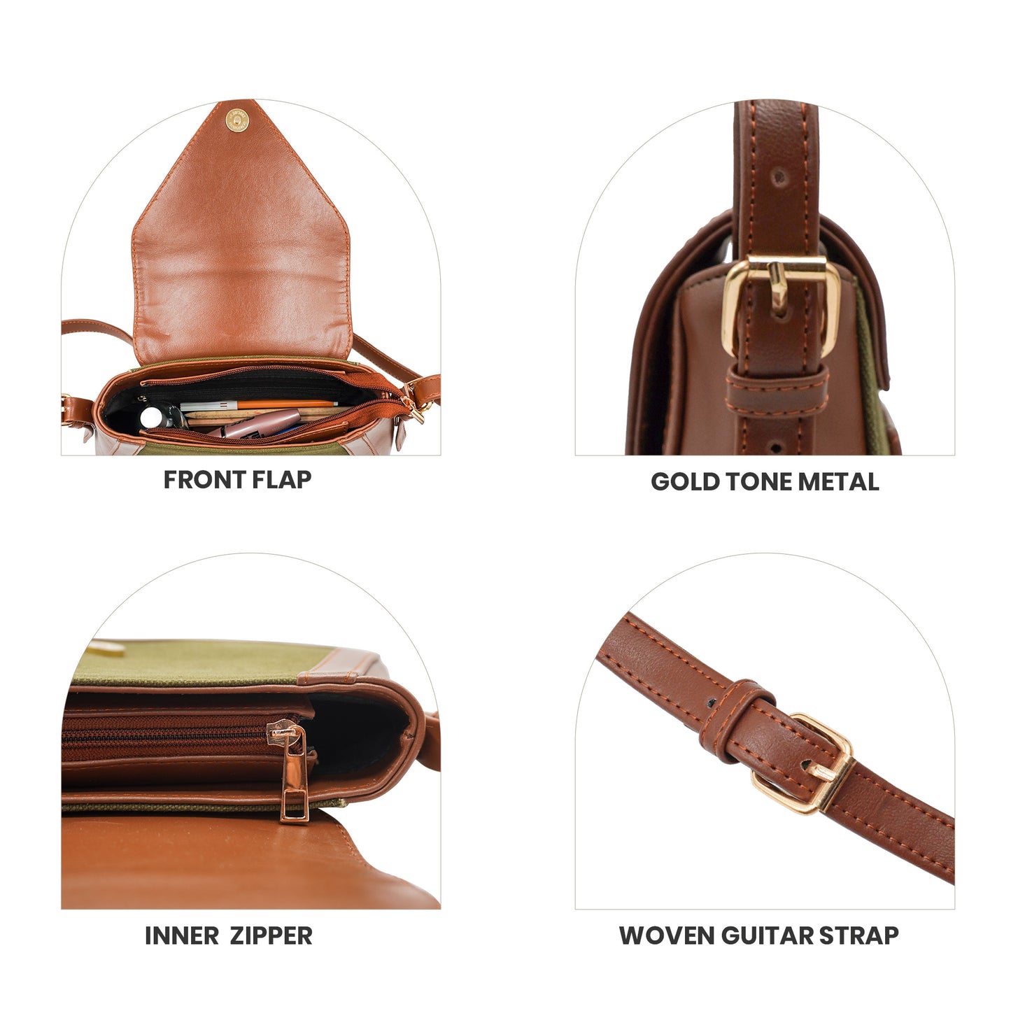 Canvas Sling Bag For Casual Use, Shoulder Sling Bag with Adjustable Strap
