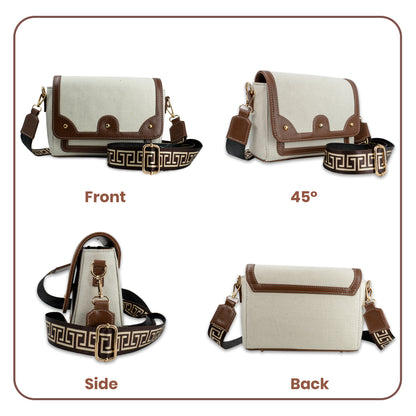 Canvas Sling Bag For Casual Use, Shoulder Sling Bag with Adjustable Strap