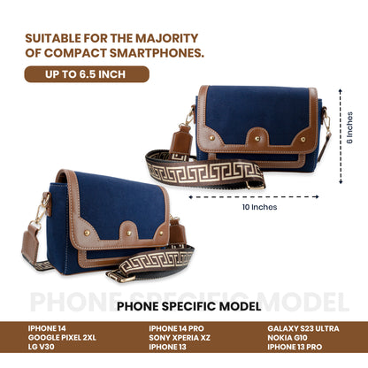 Canvas Sling Bag For Casual Use, Shoulder Sling Bag with Adjustable Strap