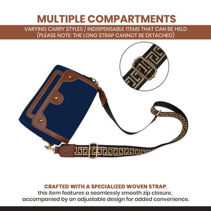 Canvas Sling Bag For Casual Use, Shoulder Sling Bag with Adjustable Strap