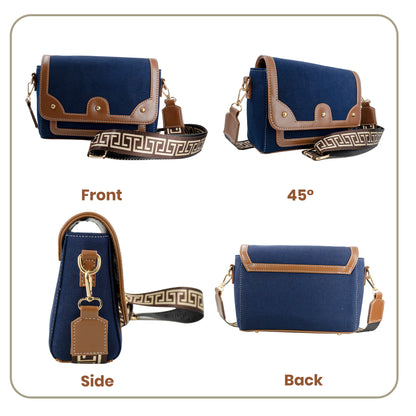 Canvas Sling Bag For Casual Use, Shoulder Sling Bag with Adjustable Strap