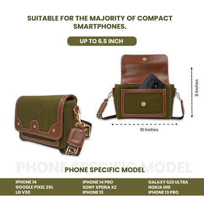 Canvas Sling Bag For Casual Use, Shoulder Sling Bag with Adjustable Strap