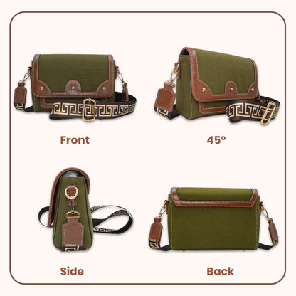 Canvas Sling Bag For Casual Use, Shoulder Sling Bag with Adjustable Strap