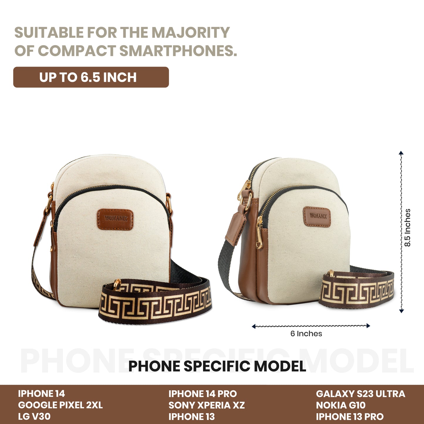Sling Bag, Shoulder Sling Bag with Adjustable Strap