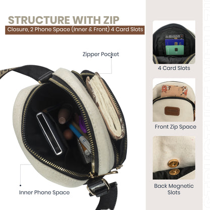 Sling Bag, Shoulder Sling Bag with Adjustable Strap