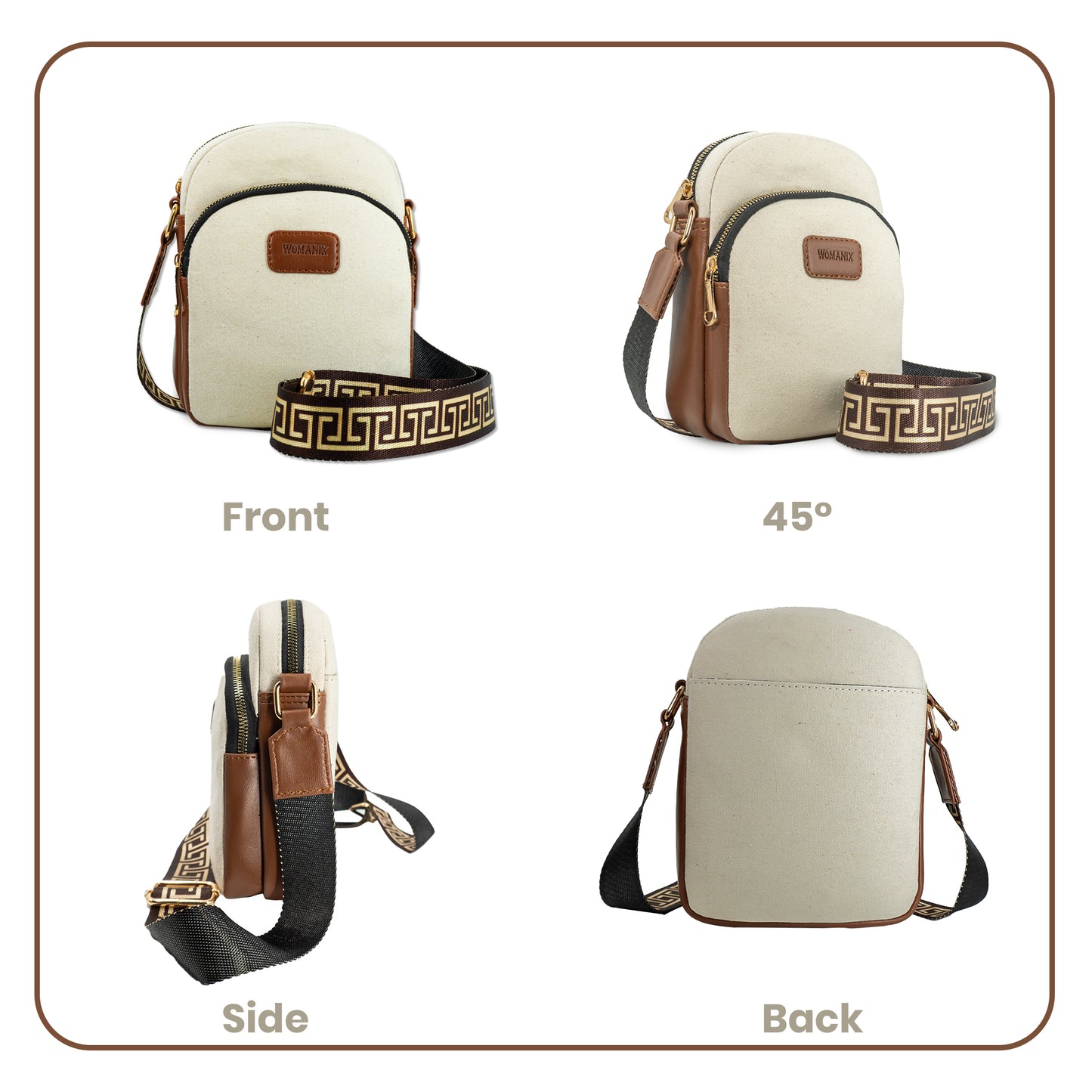 Sling Bag, Shoulder Sling Bag with Adjustable Strap