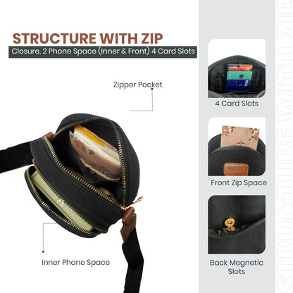 Sling Bag, Shoulder Sling Bag with Adjustable Strap