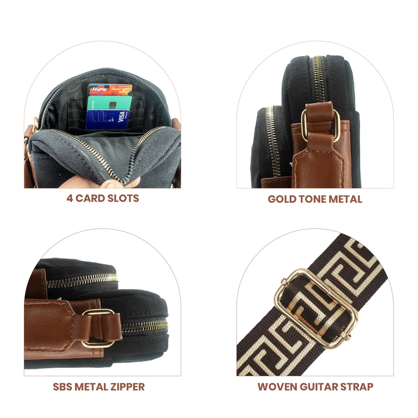 Sling Bag, Shoulder Sling Bag with Adjustable Strap