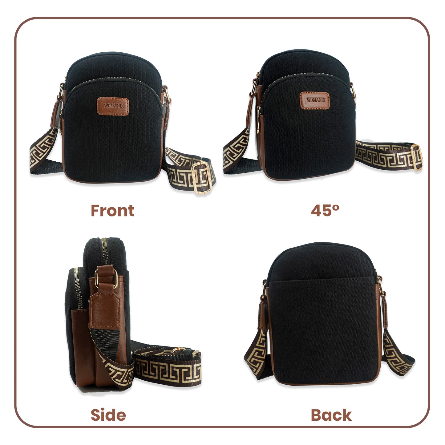 Sling Bag, Shoulder Sling Bag with Adjustable Strap