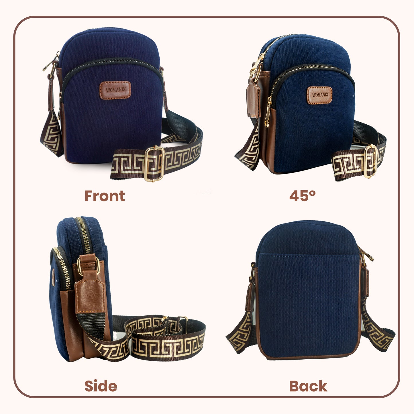 Sling Bag, Shoulder Sling Bag with Adjustable Strap