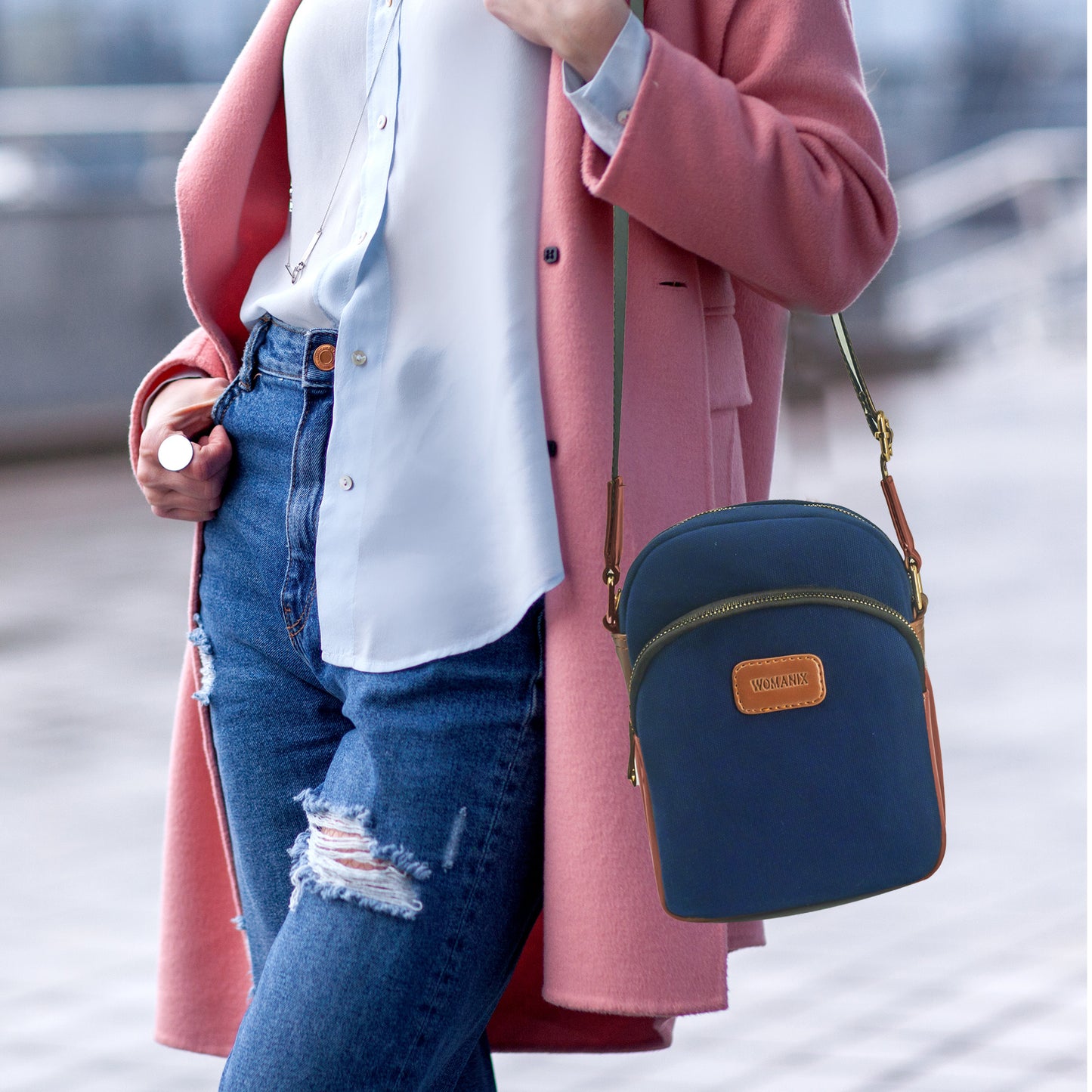 Sling Bag, Shoulder Sling Bag with Adjustable Strap
