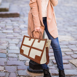 Canvas Laptop Tote Bag 14 inch Casual Briefcase Handbag