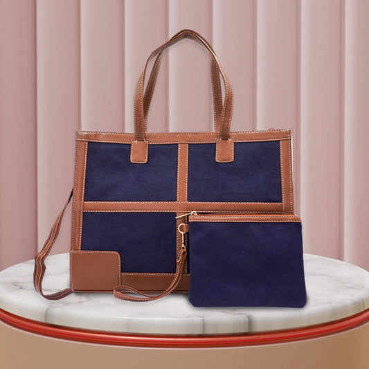 Canvas Laptop Tote Bag 14 inch Casual Briefcase Handbag