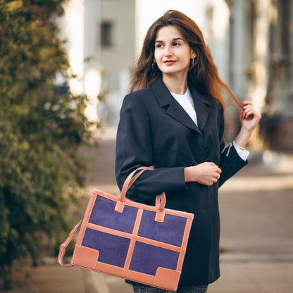 Canvas Laptop Tote Bag 14 inch Casual Briefcase Handbag