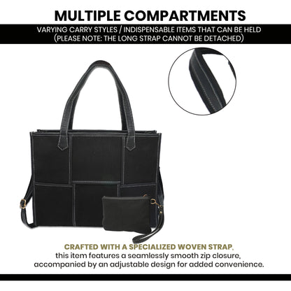 Women Canvas Laptop Tote Bag 14 inch Casual Briefcase Handbag