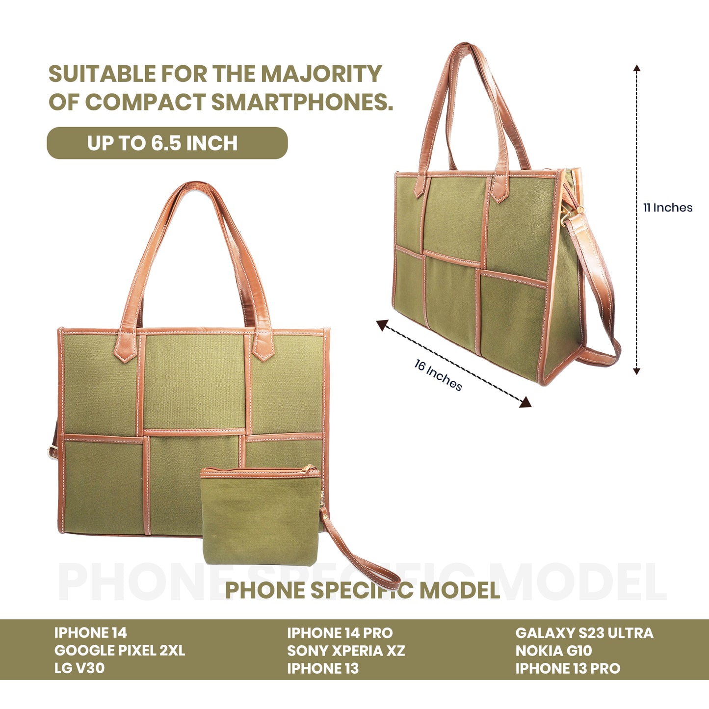 Women Canvas Laptop Tote Bag 14 inch Casual Briefcase Handbag