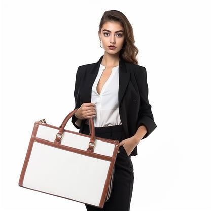Women Canvas Laptop Tote Bag 14 inch Casual Briefcase Handbag