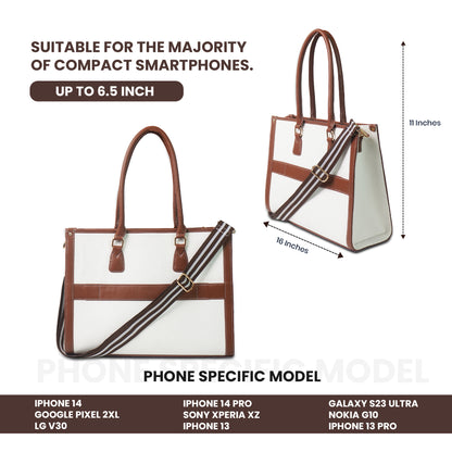 Women Canvas Laptop Tote Bag 14 inch Casual Briefcase Handbag