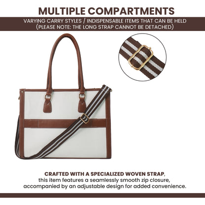 Women Canvas Laptop Tote Bag 14 inch Casual Briefcase Handbag