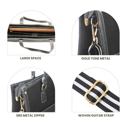Women Canvas Laptop Tote Bag 14 inch Casual Briefcase Handbag