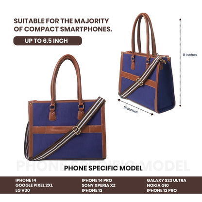 Women Canvas Laptop Tote Bag 14 inch Casual Briefcase Handbag