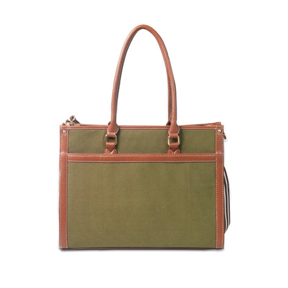 Women Canvas Laptop Tote Bag 14 inch Casual Briefcase Handbag