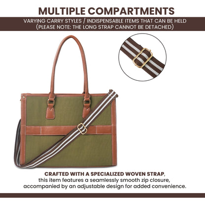 Women Canvas Laptop Tote Bag 14 inch Casual Briefcase Handbag