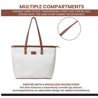 Womanix Canvas Laptop Tote Bag 14 inch Handbag