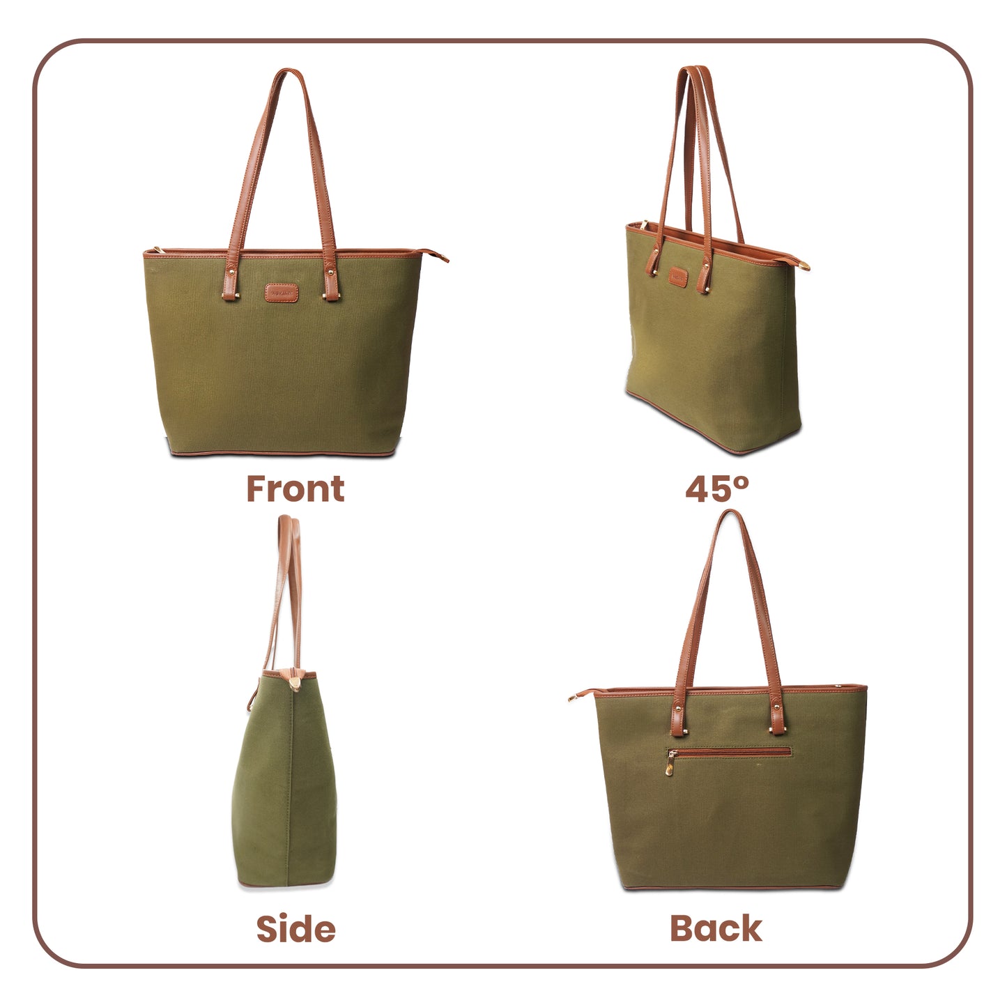Womanix Canvas Laptop Tote Bag 14 inch Handbag