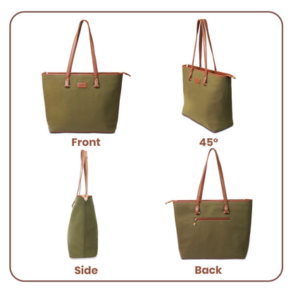 Womanix Canvas Laptop Tote Bag 14 inch Handbag
