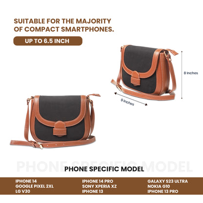 Womanix Canvas Sling Bag, Shoulder Bag with Adjustable Strap