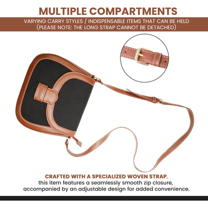 Womanix Canvas Sling Bag, Shoulder Bag with Adjustable Strap