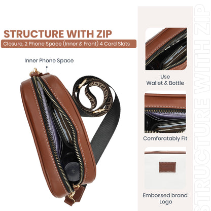 Womanix Canvas Sling Bag, Shoulder Sling Bag with Adjustable Strap