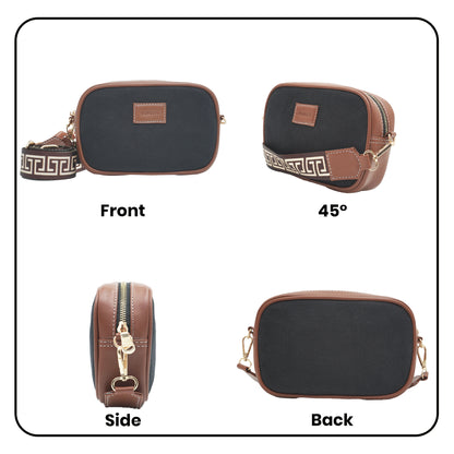 Womanix Canvas Sling Bag, Shoulder Sling Bag with Adjustable Strap