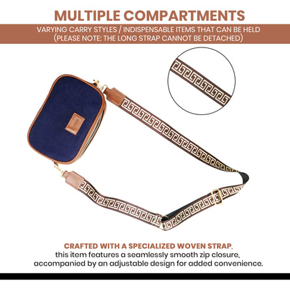 Womanix Canvas Sling Bag, Shoulder Sling Bag with Adjustable Strap