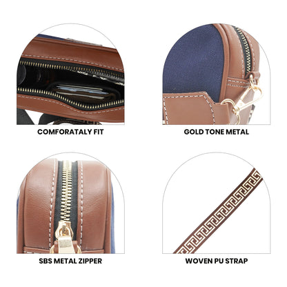 Womanix Canvas Sling Bag, Shoulder Sling Bag with Adjustable Strap