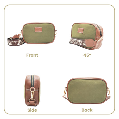 Womanix Canvas Sling Bag, Shoulder Sling Bag with Adjustable Strap