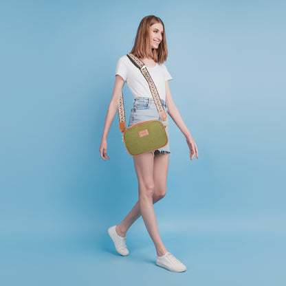 Womanix Canvas Sling Bag, Shoulder Sling Bag with Adjustable Strap